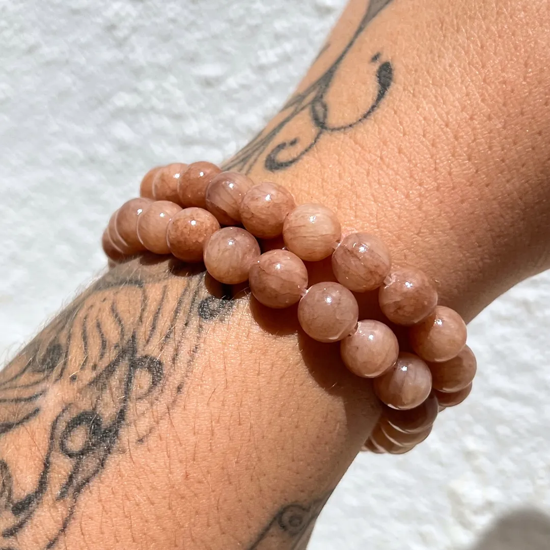 Compre Pulseira Pedra Do Sol com contas de 8mm