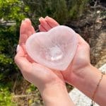 Taça Selenite Coração - 12cm