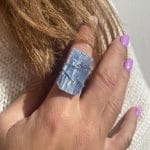 Anel de Cianite Azul