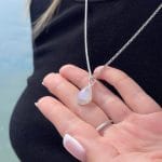 Pendentes Pedra da Lua - Lágrima Prata