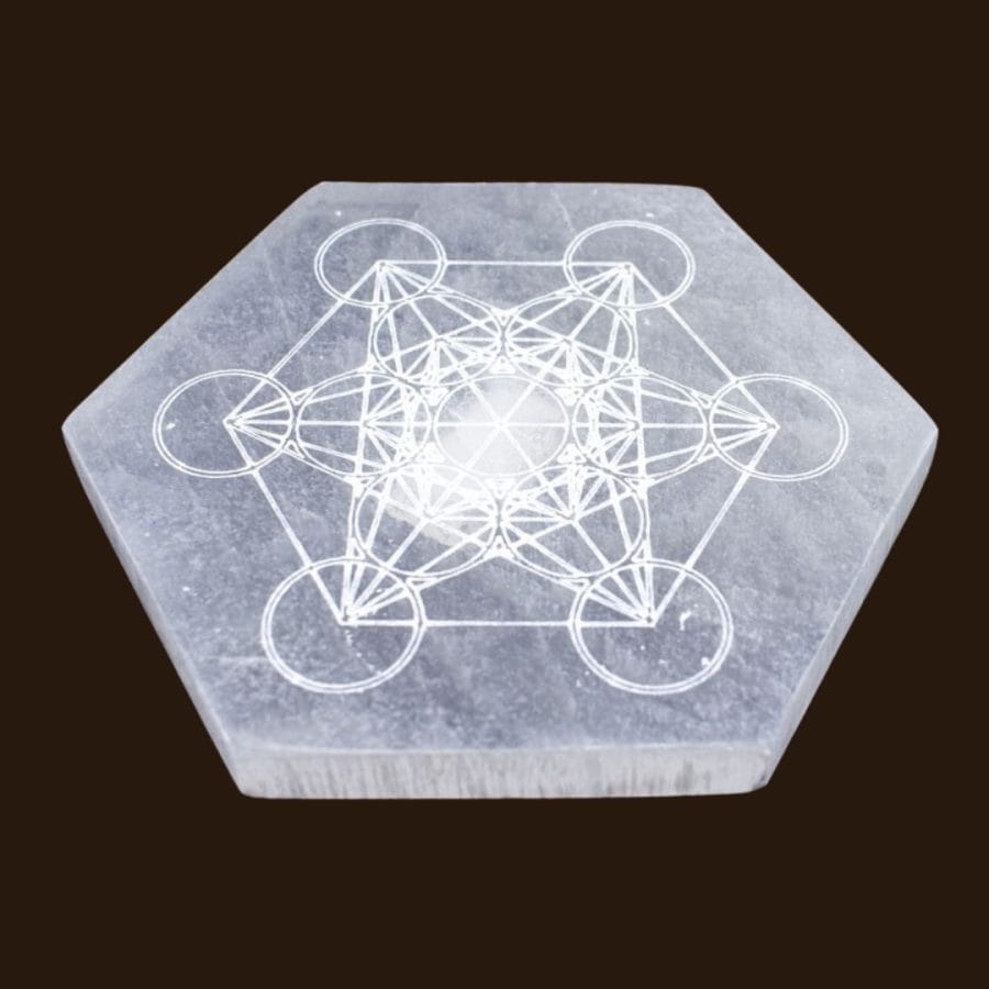 BASE SELENITE HEXAGONAL METATRON