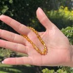 Pulseira de Âmbar do Báltico - Cor mel