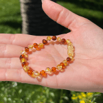 Pulseira de Âmbar do Báltico - Bicolor