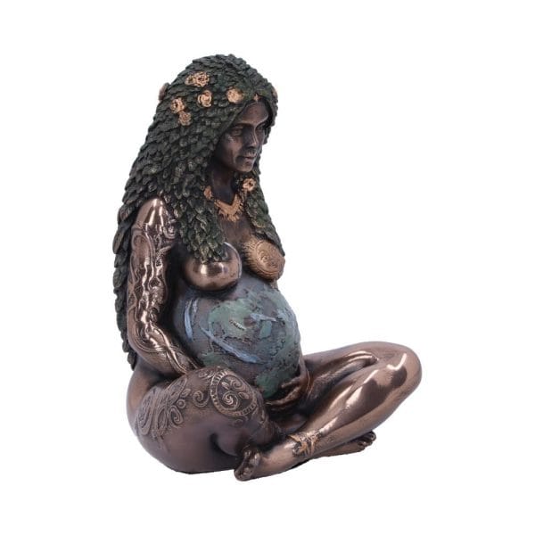 Imagem de perfil da estátua de Gaia