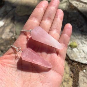 Pêndulo cristal Quartzo Rosa