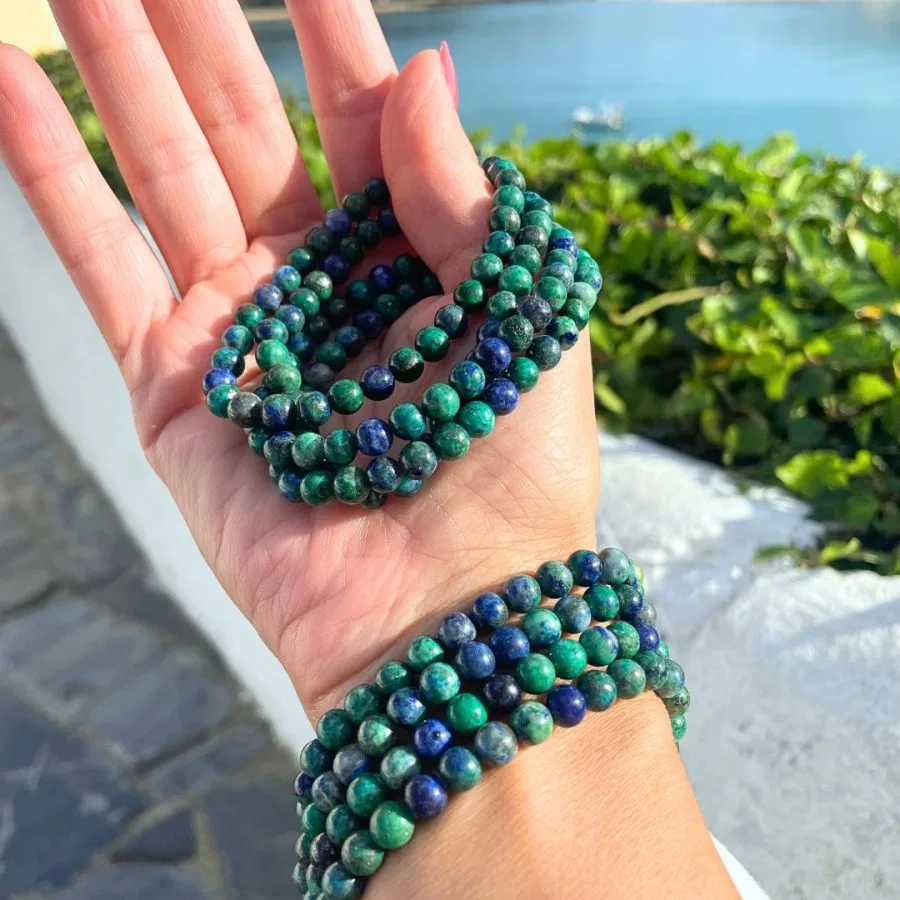 Pulseira Azurite com Malaquite - 6mm - Image 3