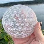 Base Selenite Flor da Vida - 10cm