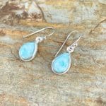 Brincos Larimar - Prata