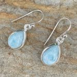 Brincos Larimar - Lágrima