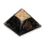 Pirâmide Orgonite Turmalina Negra - 7x7 cm