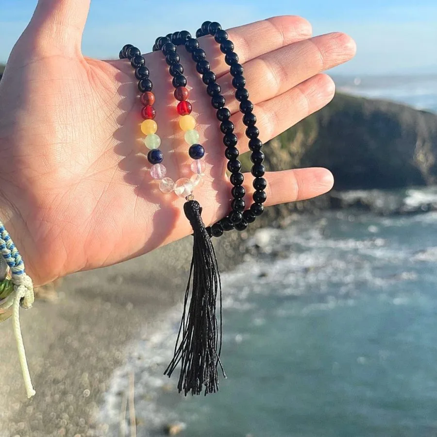 Japamala Obsidiana 7 Chakras - 6mm
