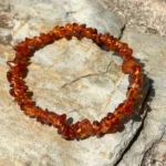 Pulseira de Âmbar do Báltico Chip - Cor conhaque