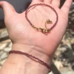 Pulseira Granada Facetada - Com Fecho