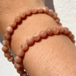Pulseira Pedra da Lua Rosa - 6mm