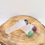 Bastão Selenite com Fluorite
