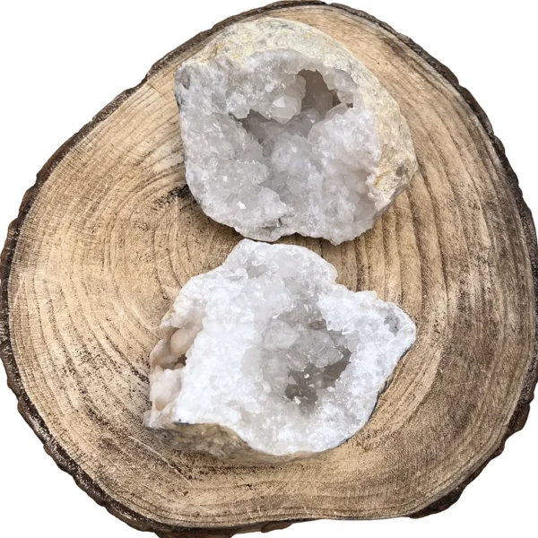 Geode de Quartzo Cristal Com Calcite 100% natural