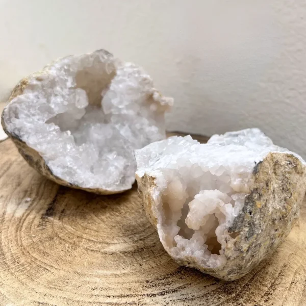 Geode de Quartzo Cristal Com Calcite natural