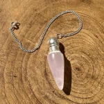 Pêndulo Quartzo Rosa com Cofre