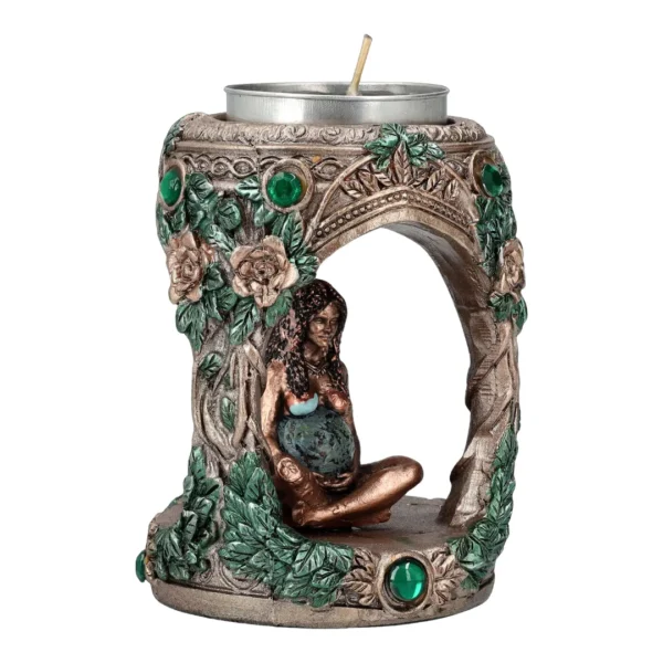 Porta-Velas Deusa Gaia , força da natureza