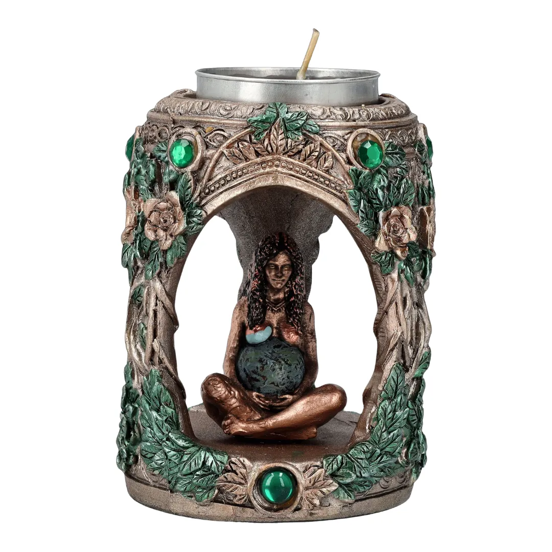 Porta-Velas Deusa Gaia disponivel na Sol Lua Milfontes