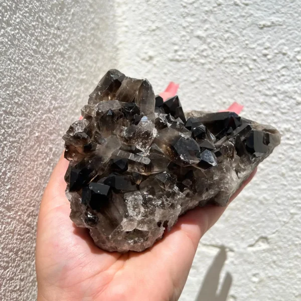 Drusa Quartzo Fumado natural , cristal de enraizamento