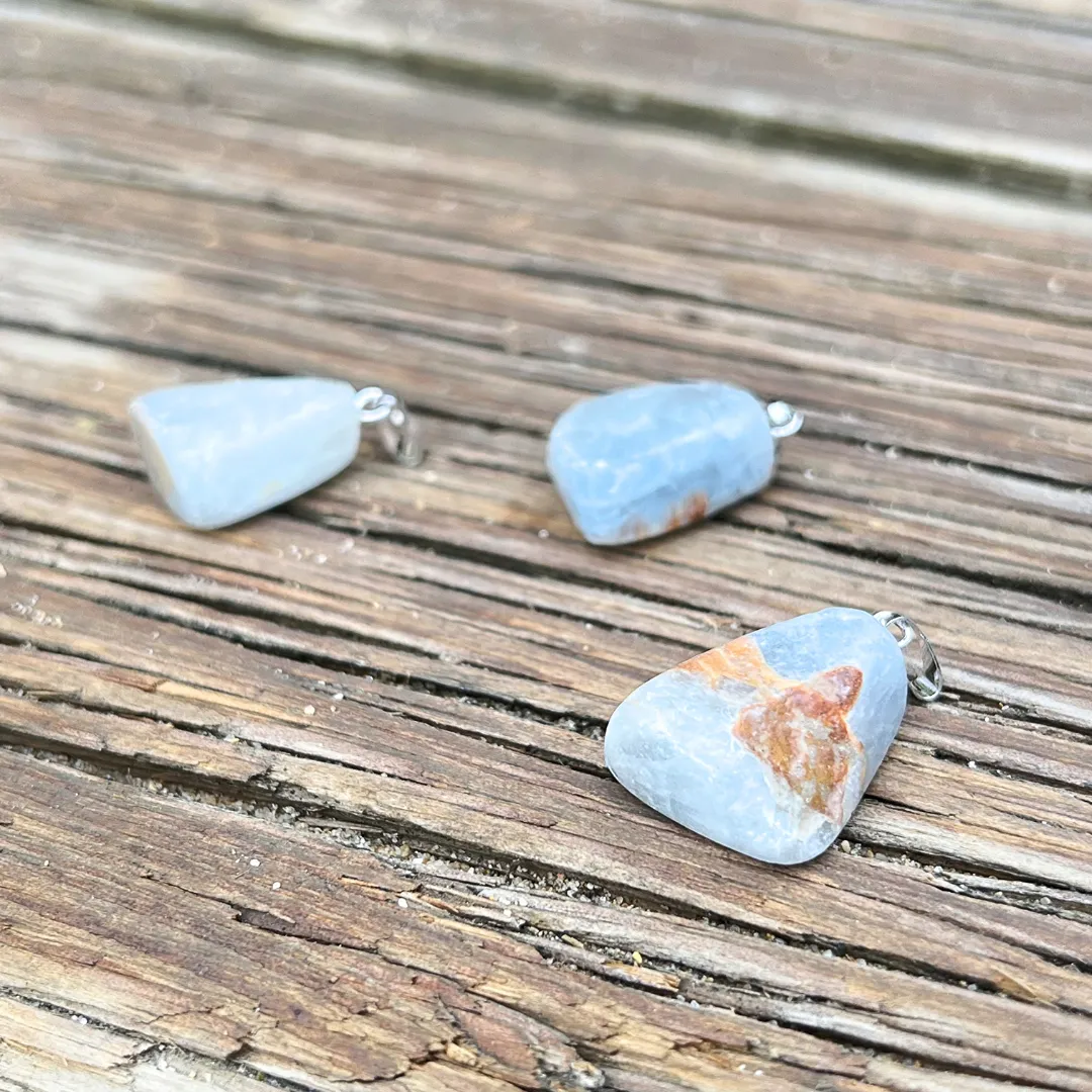 Pendente de cristal Celestite natural