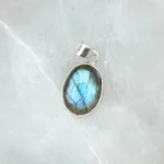 Pendente Labradorite - Redondo Prata