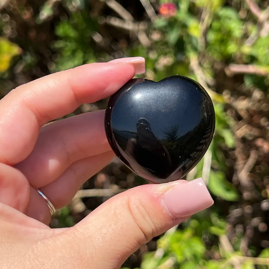 Coração Obsidiana , cristal100% natural