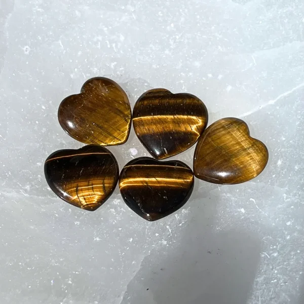 Coração Olho de Tigre, cristal 100% natural