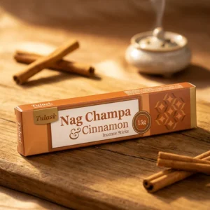 Incenso Tulasi Nag Champa&Canela disponivel na Sol Lua Milfontes