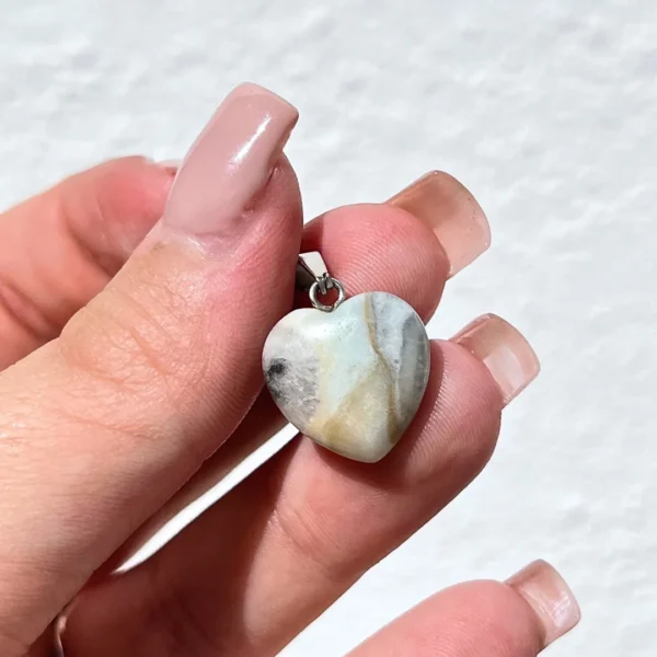 Compre Pendente Coração Amazonite Multicolor na Sol Lua Milfontes