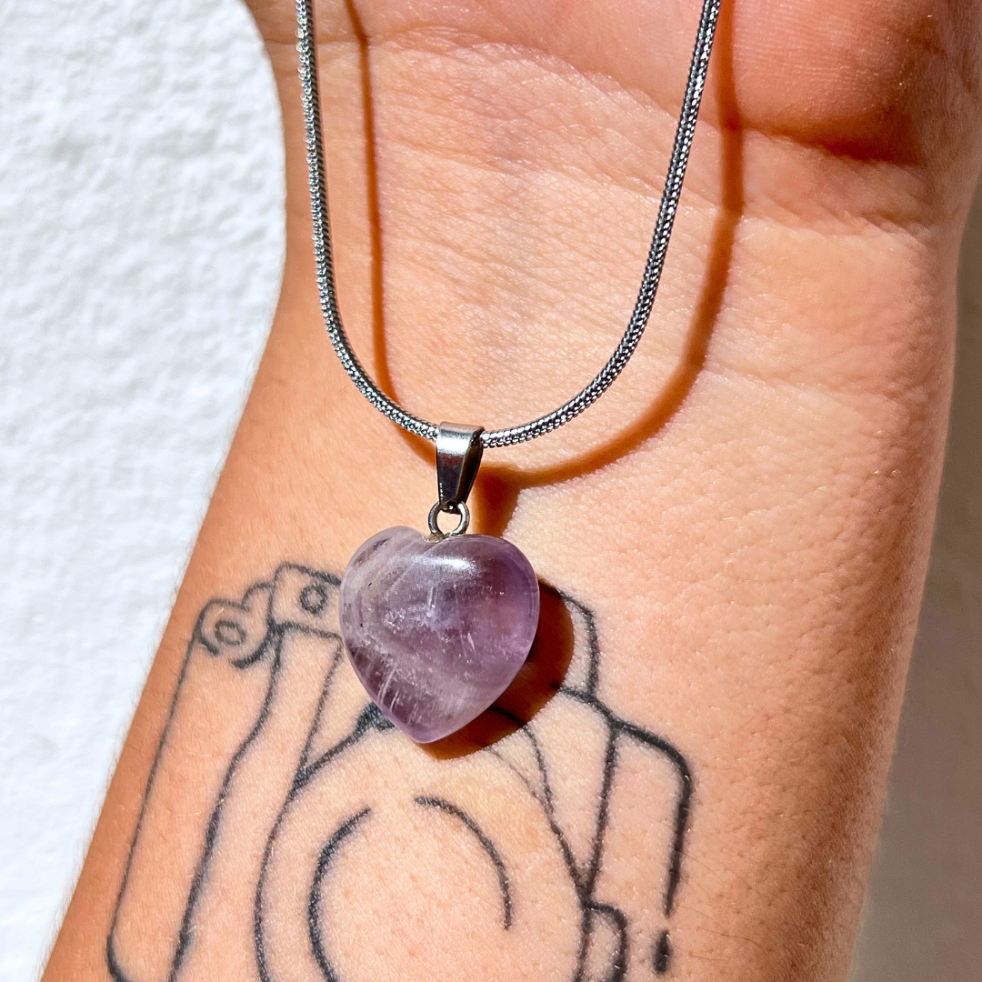 Pendente Coração Ametista disponivel na Sol Lua Milfontes
