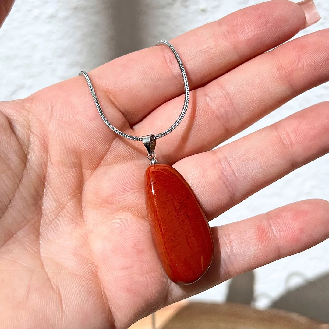 Pendente Jaspe Vermelho disponivel na Sol Lua Milfontes
