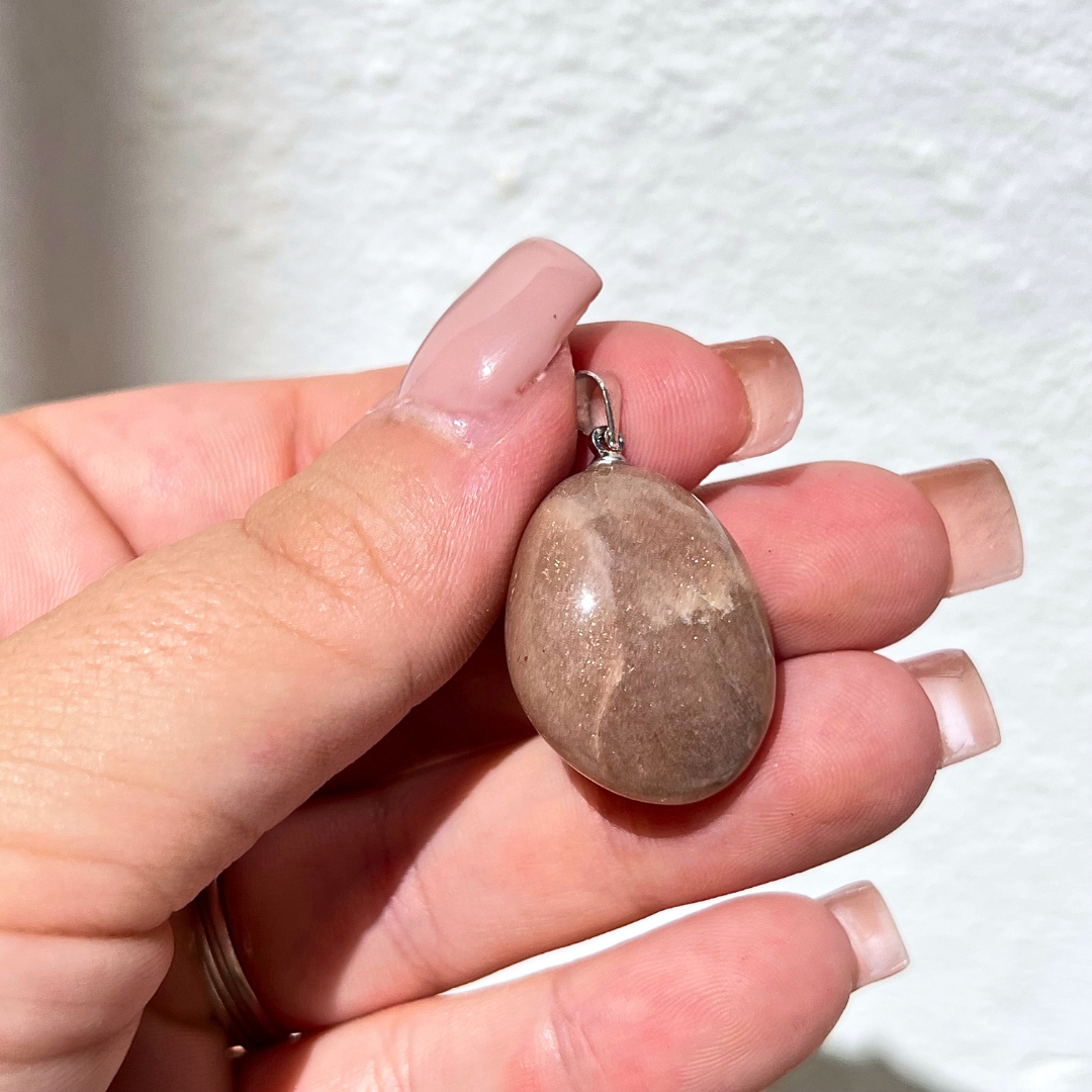 Pendente Pedra Da Lua Rosa, pedra do amor proprio