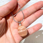 Pendente Pedra Da Lua Rosa - Rolado