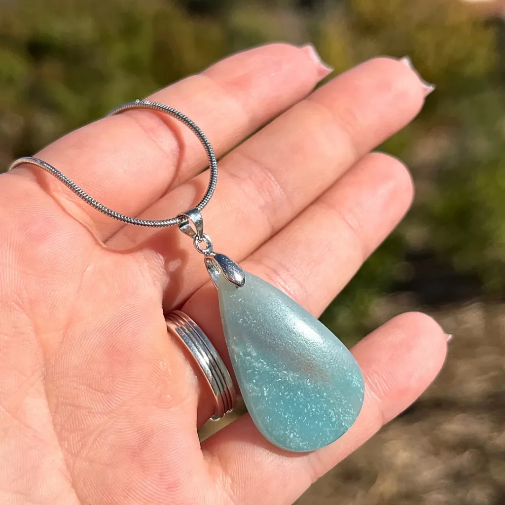 Pendente Amazonite Lágrima, pedra da sorte