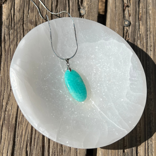 Compre Pendente Amazonite Plano na Sol Lua Milfontes
