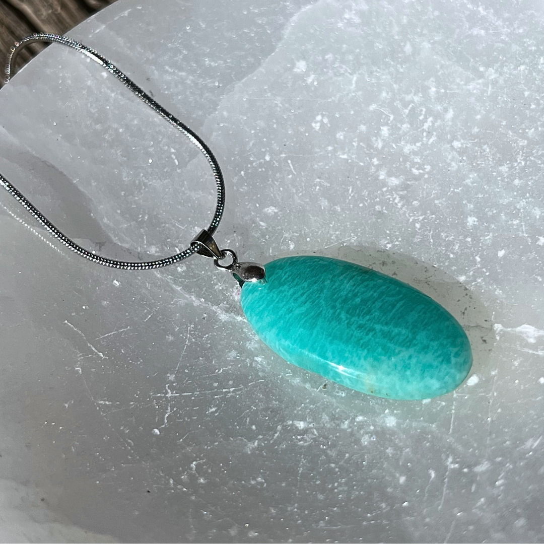 Pendente Amazonite Plano disponivel na Sol Lua Milfontes