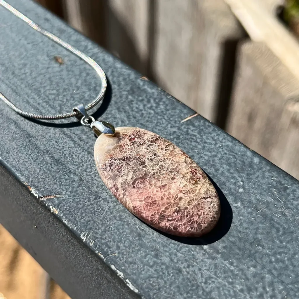 Compre Pendente Jaspe Coral na Sol Lua Milfontes